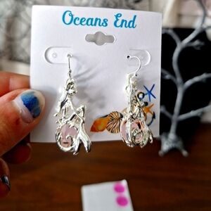 OCEANS END MERMAID DANGLE EARRINGS NWT